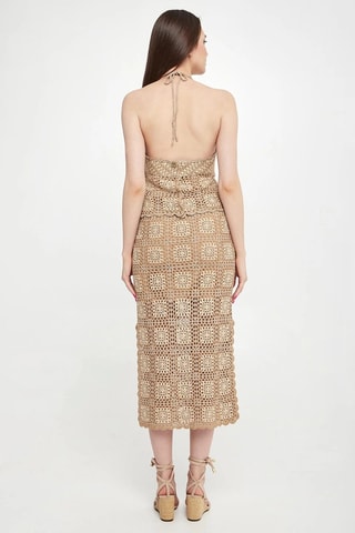 Robe midi - Beige