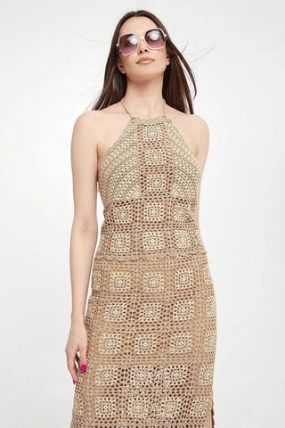 Robe midi - Beige