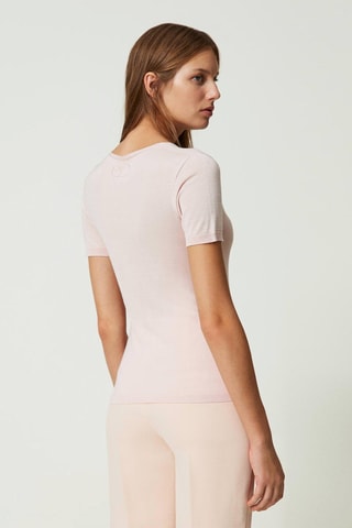 Top en soie - Nude