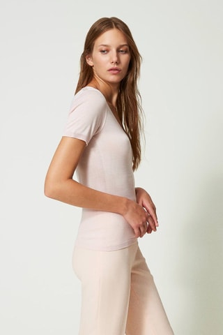 Top en soie - Nude