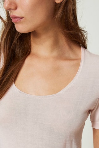 Top en soie - Nude