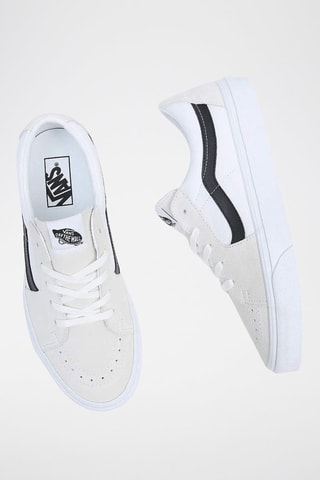 Sneakers in pelle scamosciata - Bianco e nero - Vans