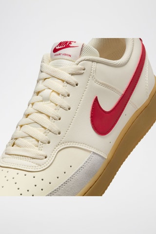 Nike Court Vision Low in pelle - Avorio e grigio - Nike