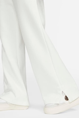 Pantaloni wide legs in pile a vita alta - Bianco - Nike