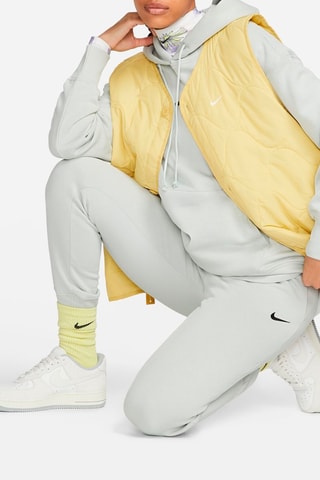 Pantaloni in pile a vita alta Sportswear Phoenix Fleece - Grigio chiaro