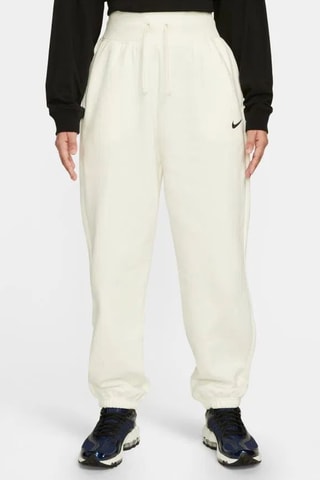 Pantaloni sportivi in pile a vita alta - Bianco - Nike
