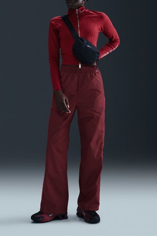 Pantaloni a vita alta - Rosso - Nike