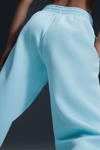 Pantaloni in pile oversize a vita alta - Turchese - Nike