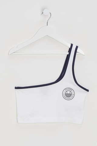 Crop top asimmetrico - Bianco e navy - Ellesse -