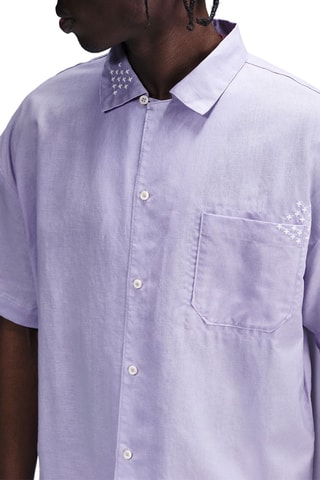 Camicia in lino - Viola - Nike