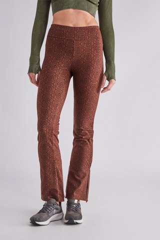 Leggings a vita alta - Marrone e antracite - Fila