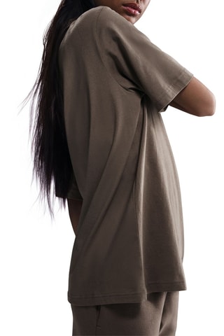 T-shirt in cotone bio - Marrone - Nike