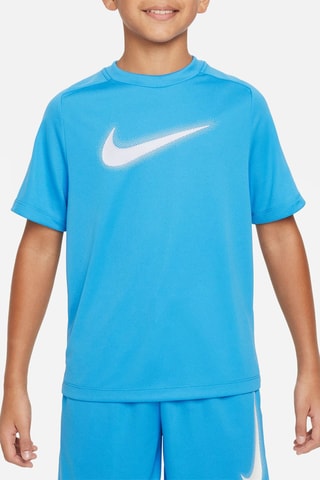 T-shirt da training - Azzurro e bianco - Nike