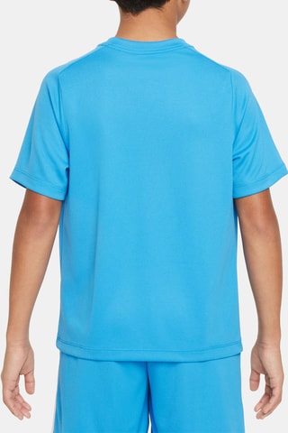 T-shirt da training - Azzurro e bianco - Nike
