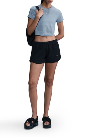 T-shirt cropped - Azzurro - Nike
