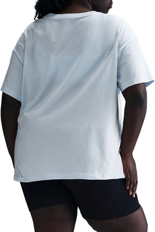 T-shirt taglio ampio in cotone bio - Azzurro - Nike