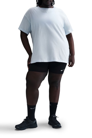 T-shirt taglio ampio in cotone bio - Azzurro - Nike