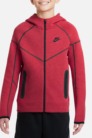Felpa in pile con cappuccio B Nsw Tech - Rosso - Nike