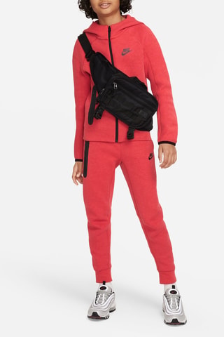Felpa in pile con cappuccio B Nsw Tech - Rosso - Nike