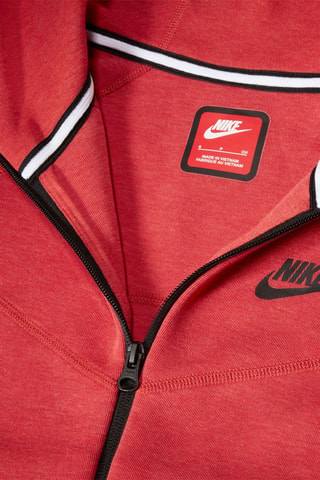 Felpa in pile con cappuccio B Nsw Tech - Rosso - Nike