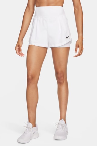 Shorts da tennis a vita alta - Bianco - Nike