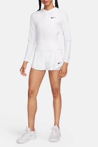 Shorts da tennis a vita alta - Bianco - Nike