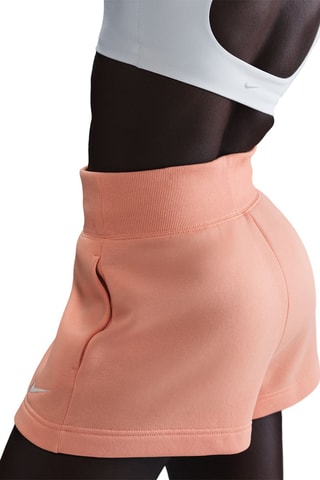 Shorts taglio ampio in pile a vita alta - Salmone - Nike