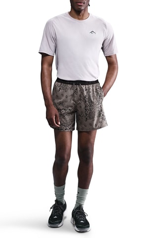 Shorts da running 2 in 1 - Taupe e nero - Nike