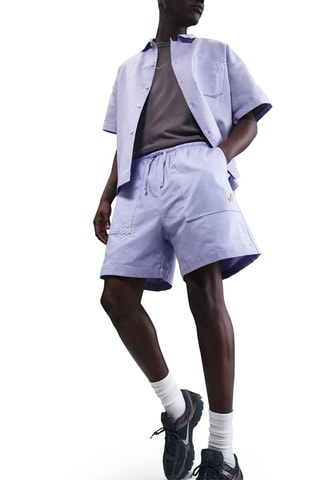 Shorts oversize in lino - Malva - Nike