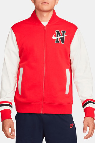Giacca Retro Varsity Rosso