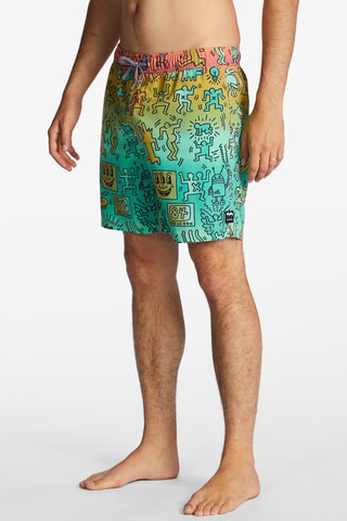 Costume shorts - Verde chiaro e arancione - Billabong