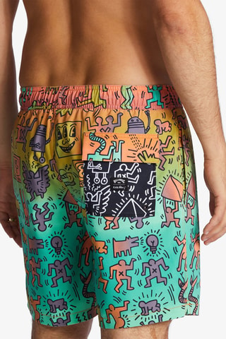 Costume shorts - Verde chiaro e arancione - Billabong