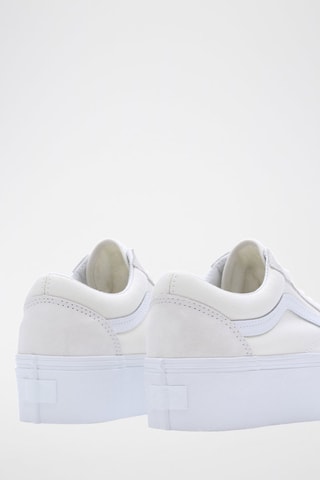 Sneakers platform in pelle scamosciata Old Skool Platform - Bianco