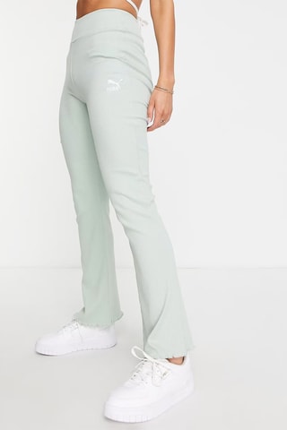 Pantaloni flare a vita alta Classics - Verde acqua