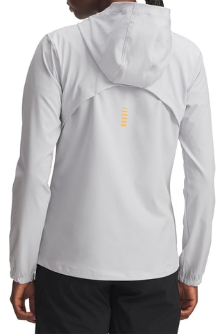 Sweat de running à capuche Launch Storm - Gris clair
