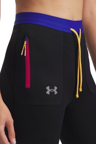 Legging de running taille haute trail - Noir