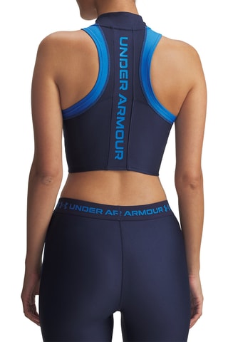 Crop top d’entraînement Heatgear - Bleu marine