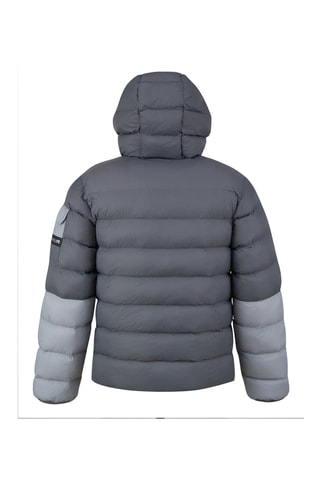 Doudoune à capuche - Gris foncé et gris clair