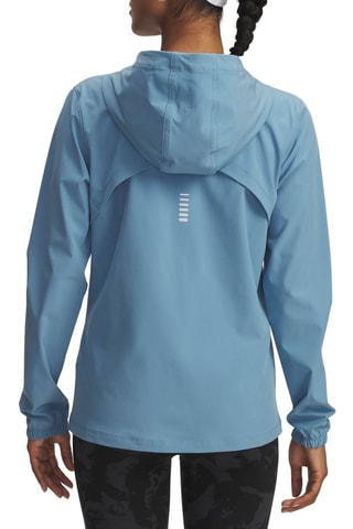 Veste de running à capuche Launch Storm - Ciel et blanc