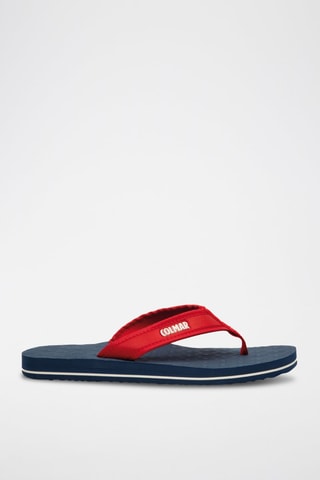 Chinelos de dedo - Azul e vermelho - Vermelho