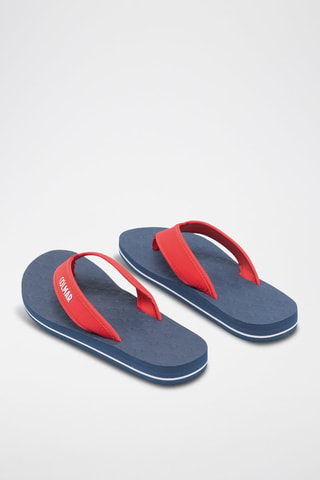 Chinelos de dedo - Azul e vermelho - Vermelho