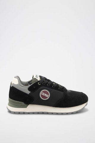 Sapatilhas em nobuck - Preto - Preto
