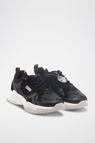 Sapatilhas em nobuck - Preto - Preto