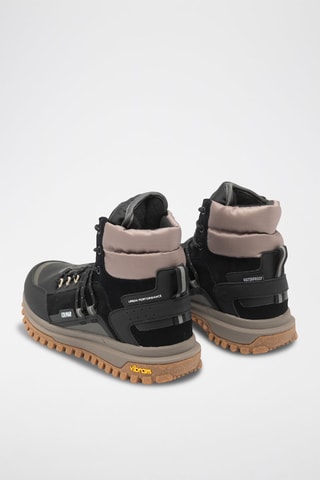 Splitleren Hoge Sneakers - Zwart