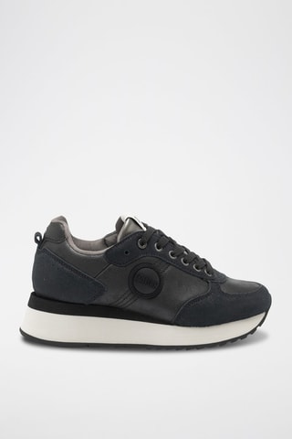 Nubuck Wedge Sneakers - Zwart