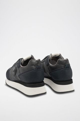 Nubuck Wedge Sneakers - Zwart
