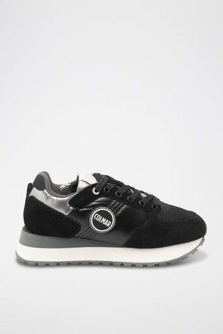 Sapatilhas em nobuck - Preto - Preto