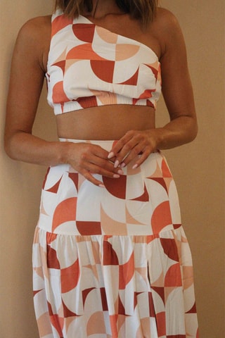 Crop top asymétrique - Blanc