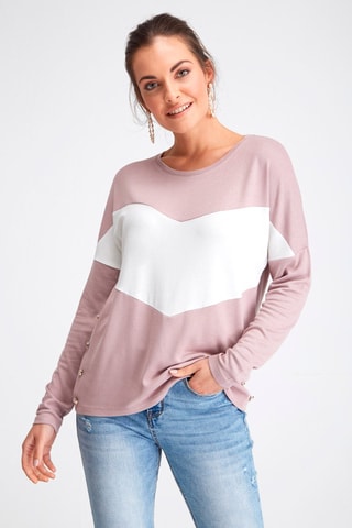 Blouse - Blanc et rose