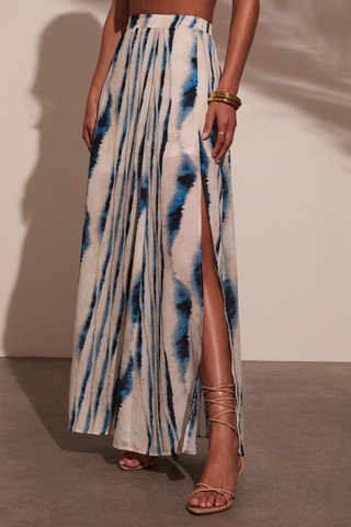 Lange Rok - Wit en blauw